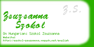 zsuzsanna szokol business card